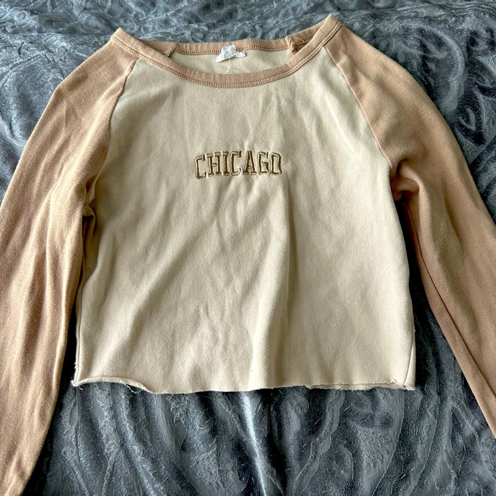 Garage Chicago Long Sleeve Crop Top
